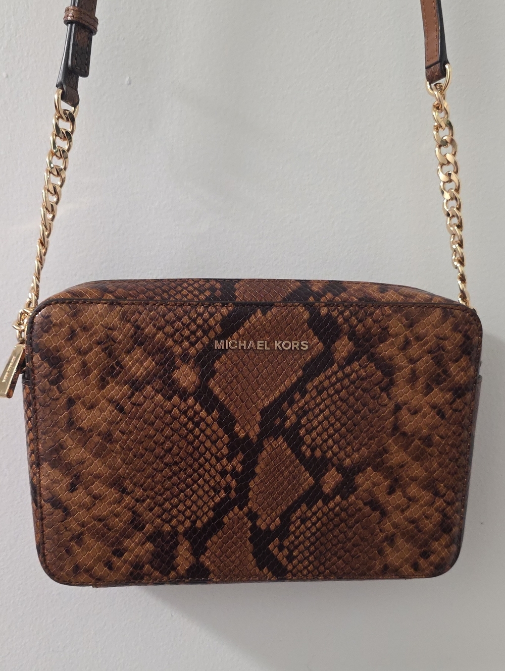 Michael Kors Fulton Large Crossbody Reptile Leather